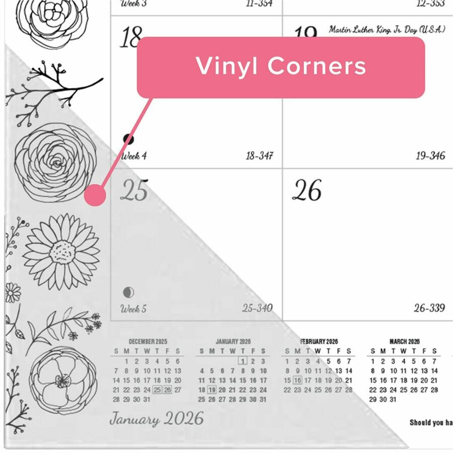 Dominion Blueline, Inc Blueline C2917311 Blueline DoodlePlan Desk Pad - Botanica