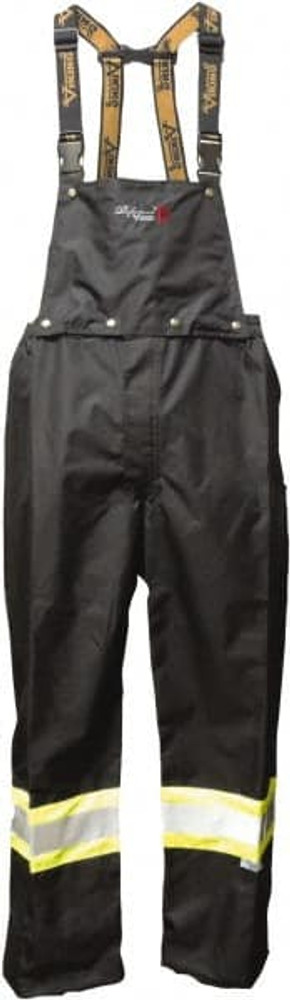 Viking 3907FRP-XXL Bib Overalls: Size 2XL, Black, Polyester