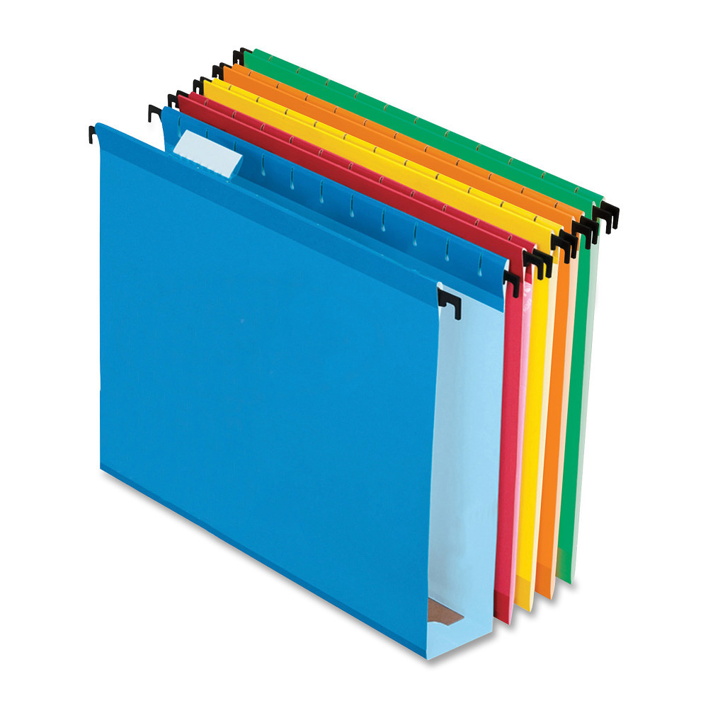 TOPS BRANDS Pendaflex 6152X2ASST  Extra-Capacity Hanging File Folders, 2in Expansion, Letter Size, Assorted Colors, Box Of 20 Folders