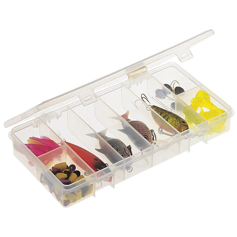 Plano Molding 345028 Small Parts Boxes & Organizers; Product Type: Compartment Box ; Lock Type: Tension Latch ; Width (Inch): 4 ; Number of Dividers: 0 ; Removable Dividers: No ; Color: Clear
