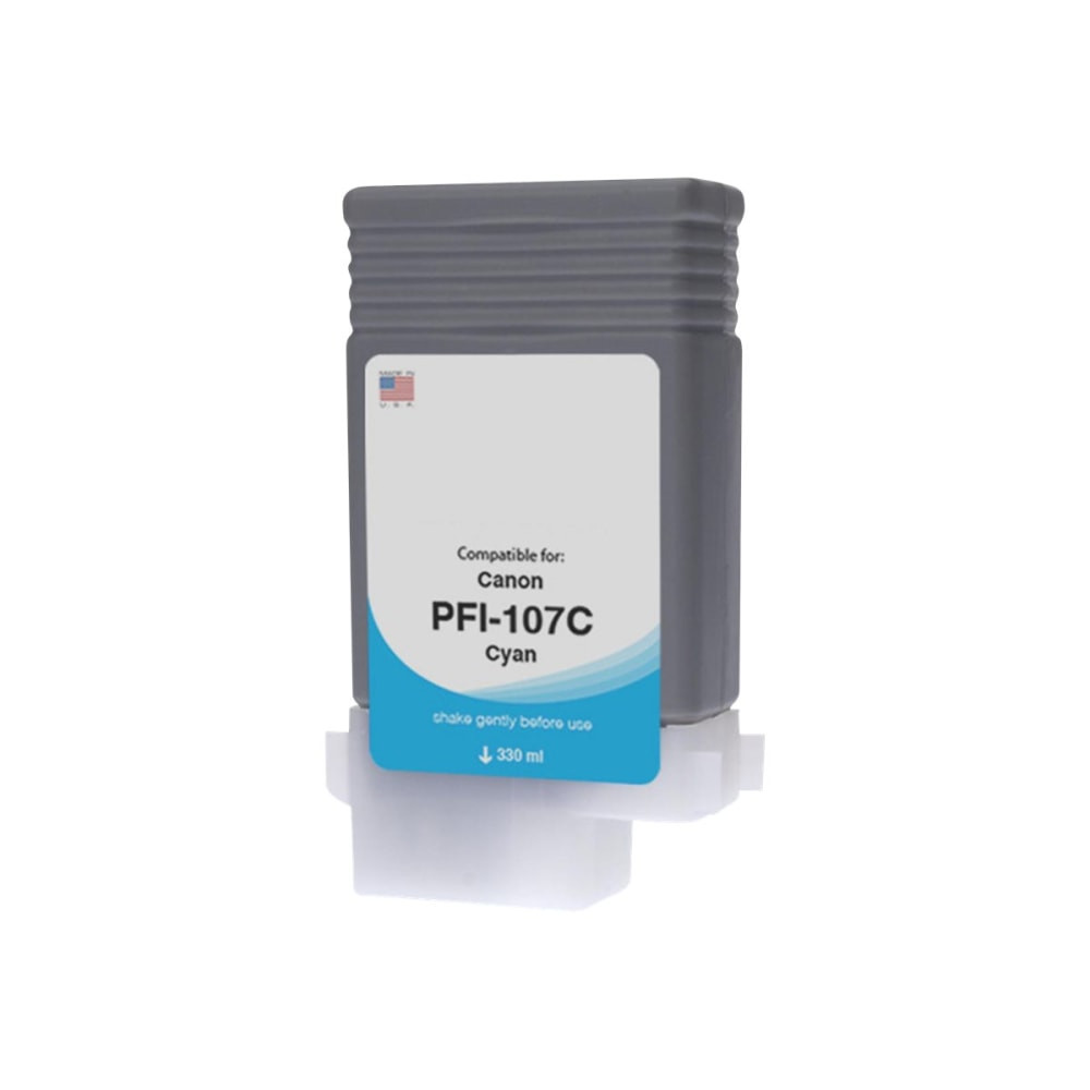 CLOVER TECHNOLOGIES GROUP, LLC Clover Imaging Group WCPFI107C  Wide Format - 130 ml - cyan - compatible - ink cartridge (alternative for: Canon 6706B001AA, Canon PFI-107C) - for Canon imagePROGRAF iPF670, iPF680, iPF685, iPF770, iPF780, iPF785