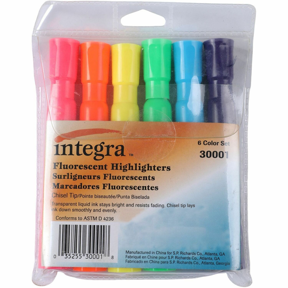 Integra 30001 Integra Chisel Desk Liquid Highlighters