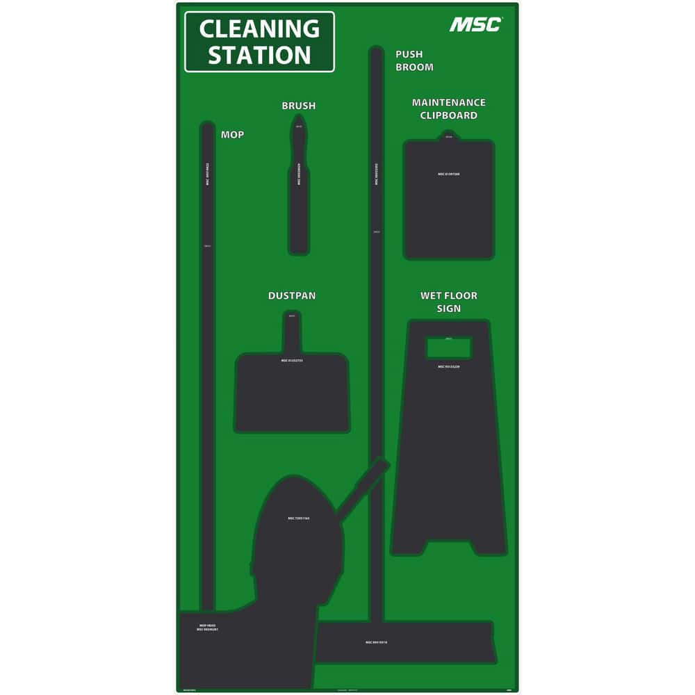 AccuformNMC Peg Boards; Board Type: Shadow Board; Material: Acrylic; Color: Black; Green MSCSB146FG