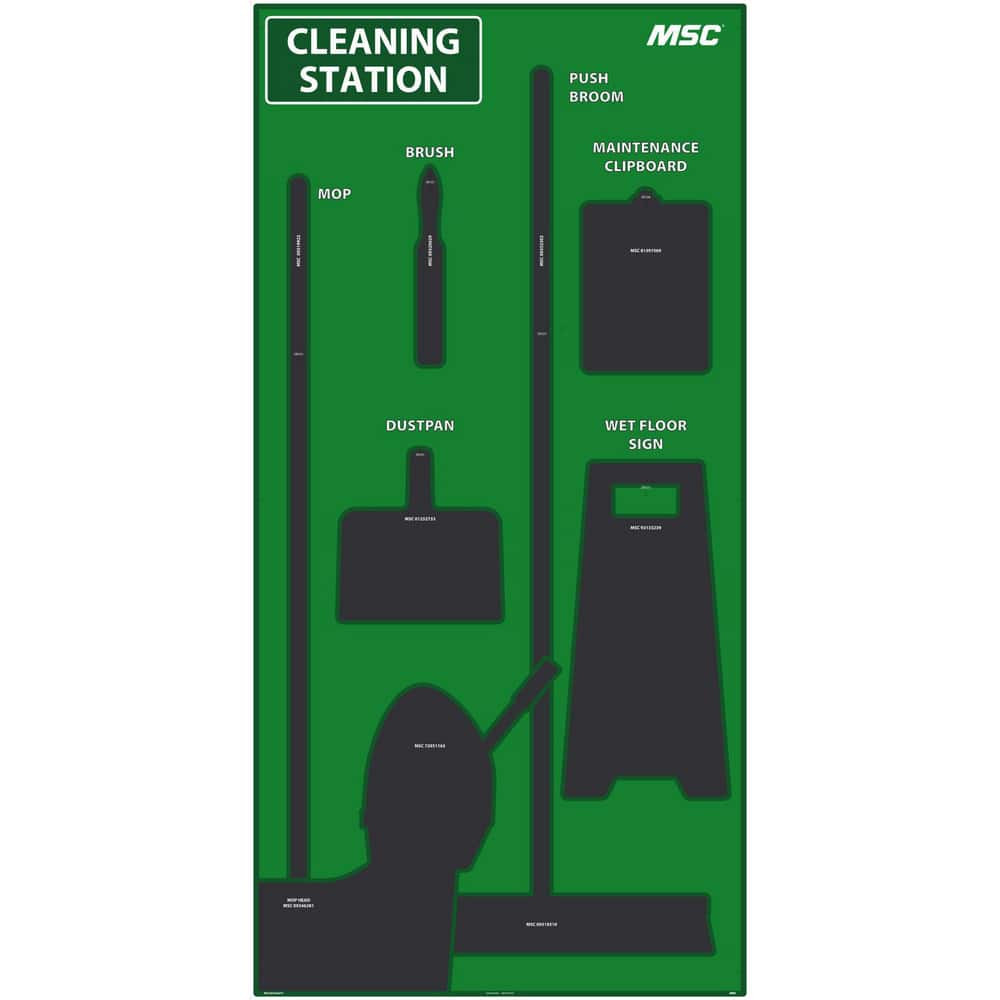 AccuformNMC Peg Boards; Board Type: Shadow Board; Material: Aluminum Composite Panel; Color: Black; Green MSCSB146ACP