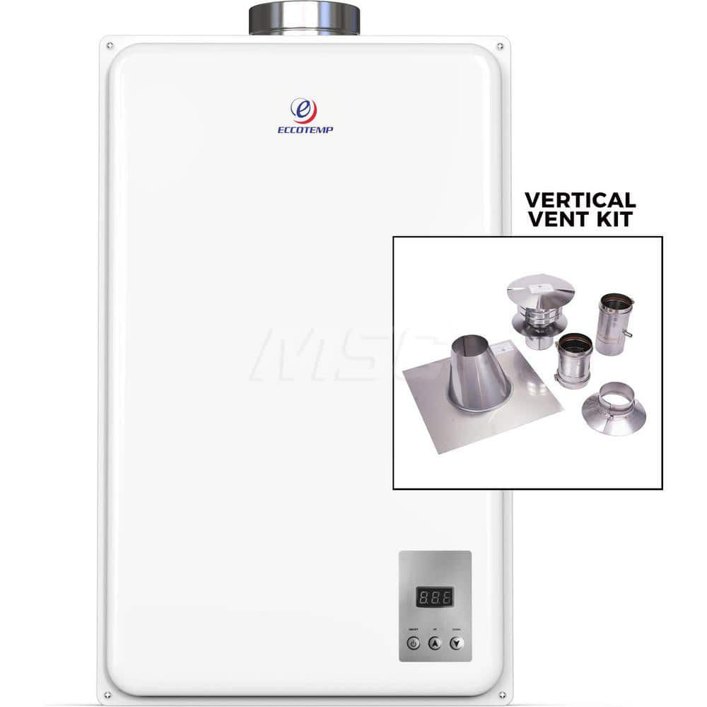 Eccotemp 45HI-LPV Gas Water Heaters; Inlet Size (Inch): 3/4 ; Commercial/Residential: Residential ; Fuel Type: Liquid Propane (LP) ; Pilot Light Window: No ; Tankless: Yes ; Resettable Pilot: No