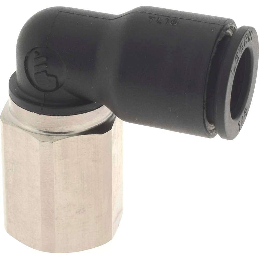 Legris 3009 60 14 Push-To-Connect Tube Fitting: Female Elbow, 1/4" Thread, 3/8" OD
