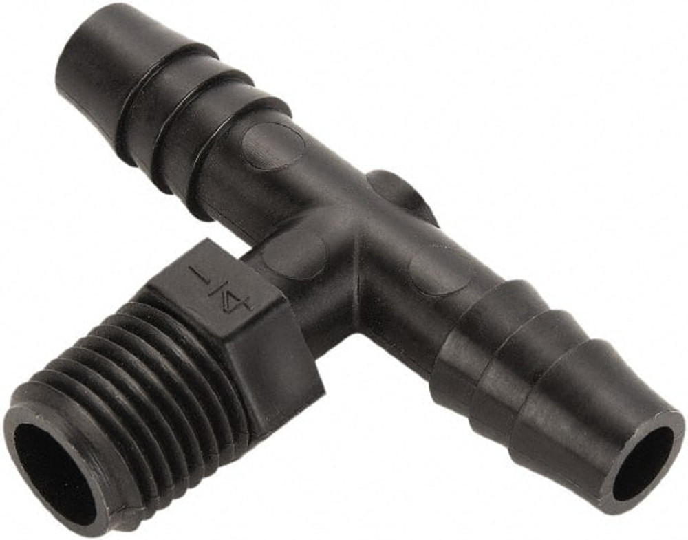 Parker 372HB-8-8PP Barbed Tube Male Branch Tee: Single Barb, 1/2" Barb, 1/2" NPT