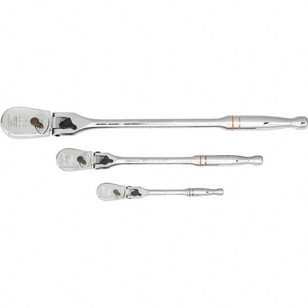 GEARWRENCH 81276T Ratchet Set: 1/2, 1/4 & 3/8" Drive, Teardrop Head