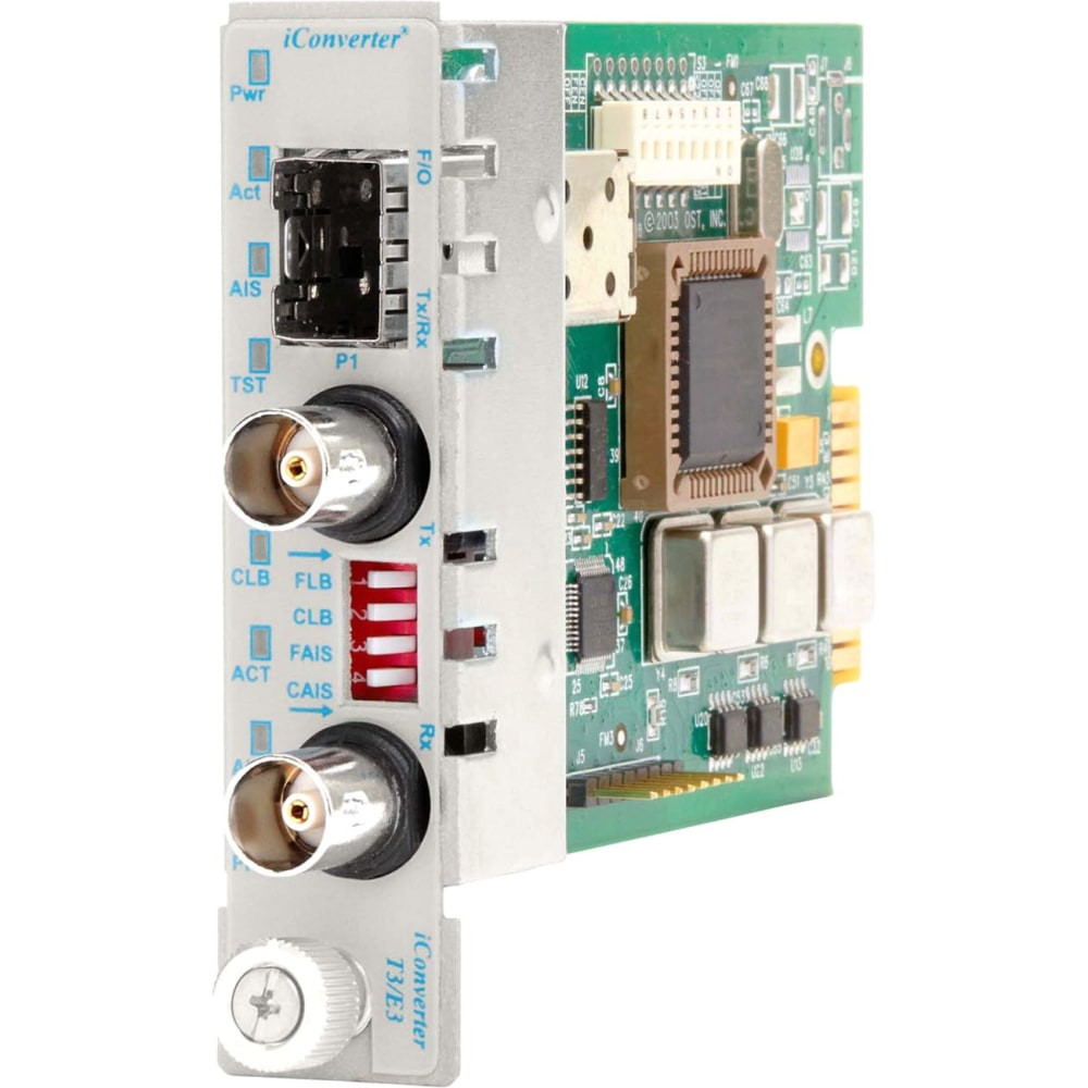 OMNITRON SYSTEMS TECHNOLOGY, INC. 8759-0 Omnitron iConverter T3/E3 Media Converter Coaxial SFP Module - 1 x T3/E3/DS-3; 1 x SFP; Internal Module; Lifetime Warranty