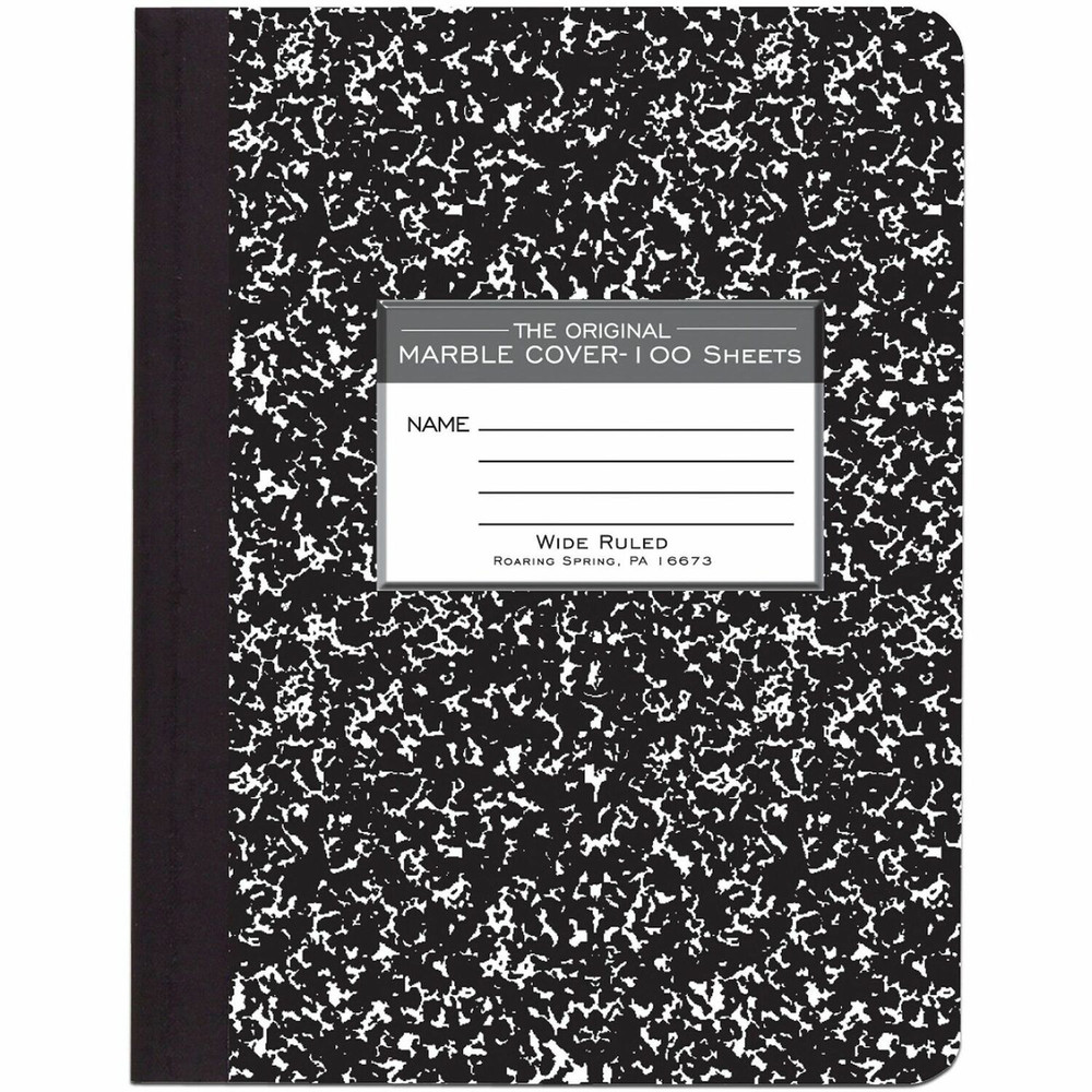 Roaring Spring Paper Products Roaring Spring 77230 Roaring Spring Wide Ruled Hard Cover Composition Book