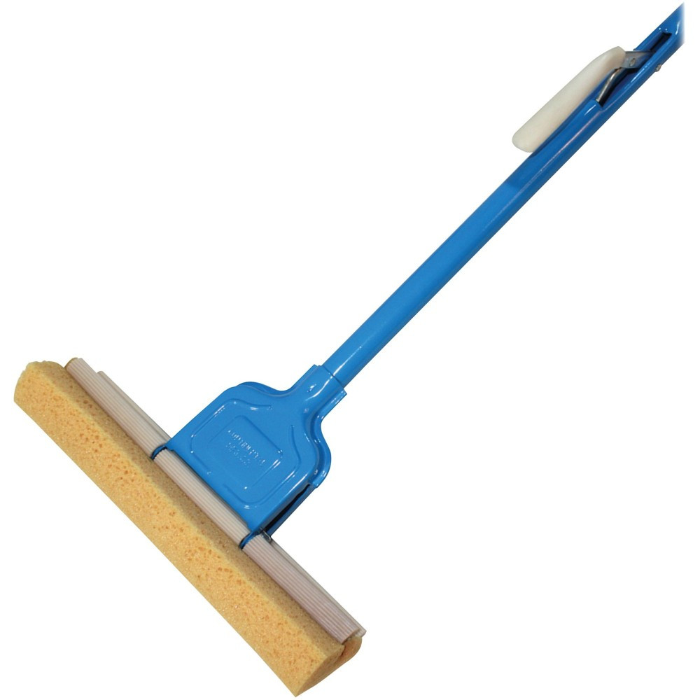 SP RICHARDS Genuine Joe 80163  Roller Sponge Mop - 12in Head - Absorbent, Durable, Sturdy - 1 Each - Blue