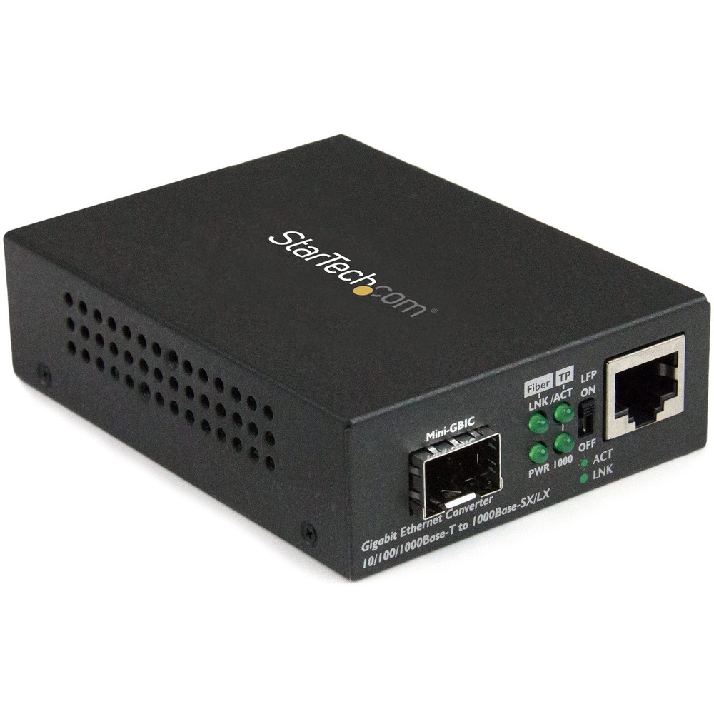 StarTech.com MCM1110SFP StarTech.com Gigabit Ethernet Fiber Media Converter with Open SFP Slot - Supports 10/100/1000 Networks