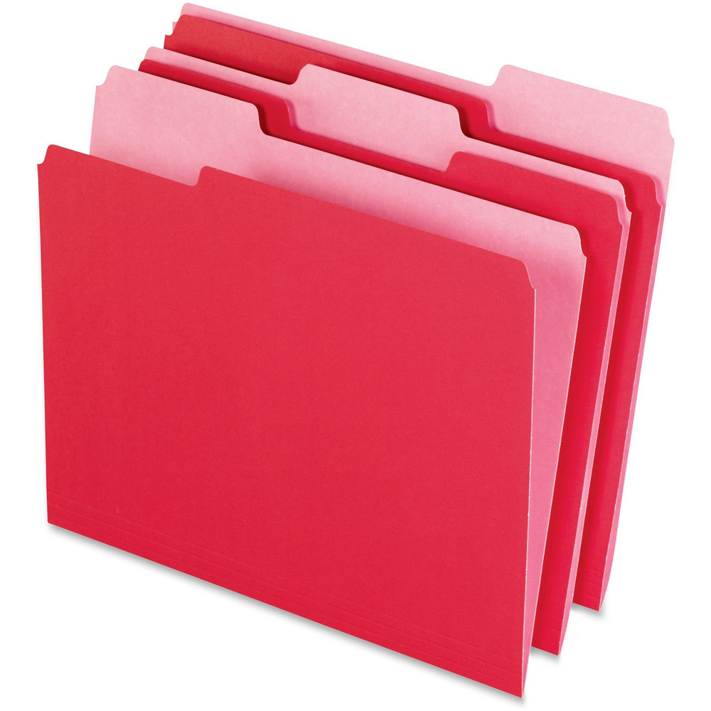 TOPS Products Pendaflex 152-1/3RED Pendaflex 1/3 Tab Cut Letter Recycled Top Tab File Folder