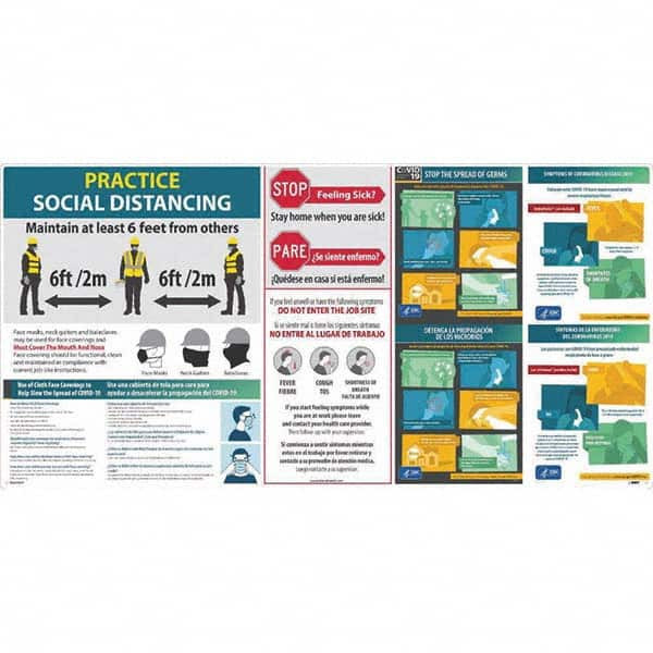 AccuformNMC Sign: Rectangle, "COVID-19" M6524ACP