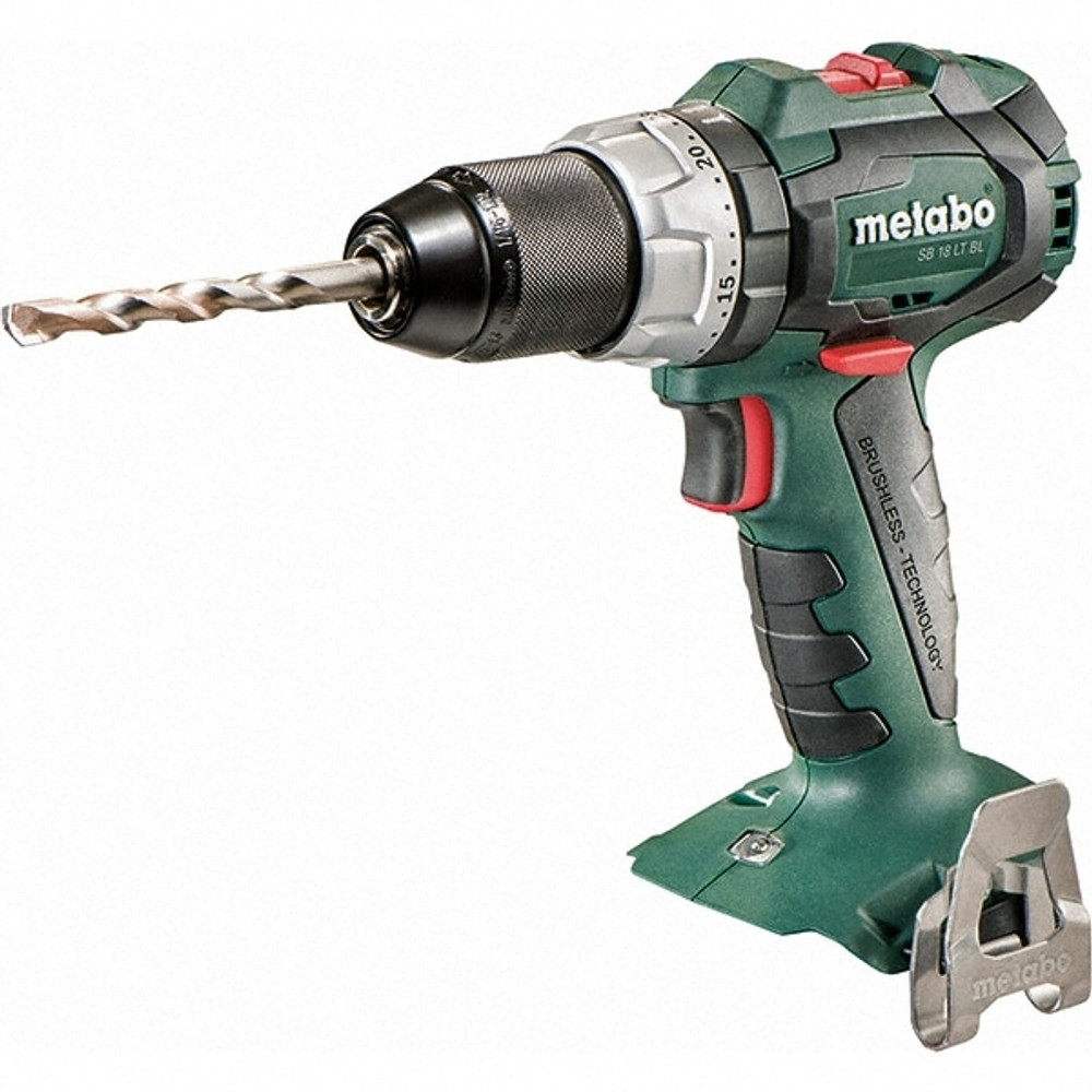 Metabo 602316890 Cordless Hammer Drill: 18V, 1/16 to 1/2" Chuck, 31,950 BPM, 600 to 2,100 RPM