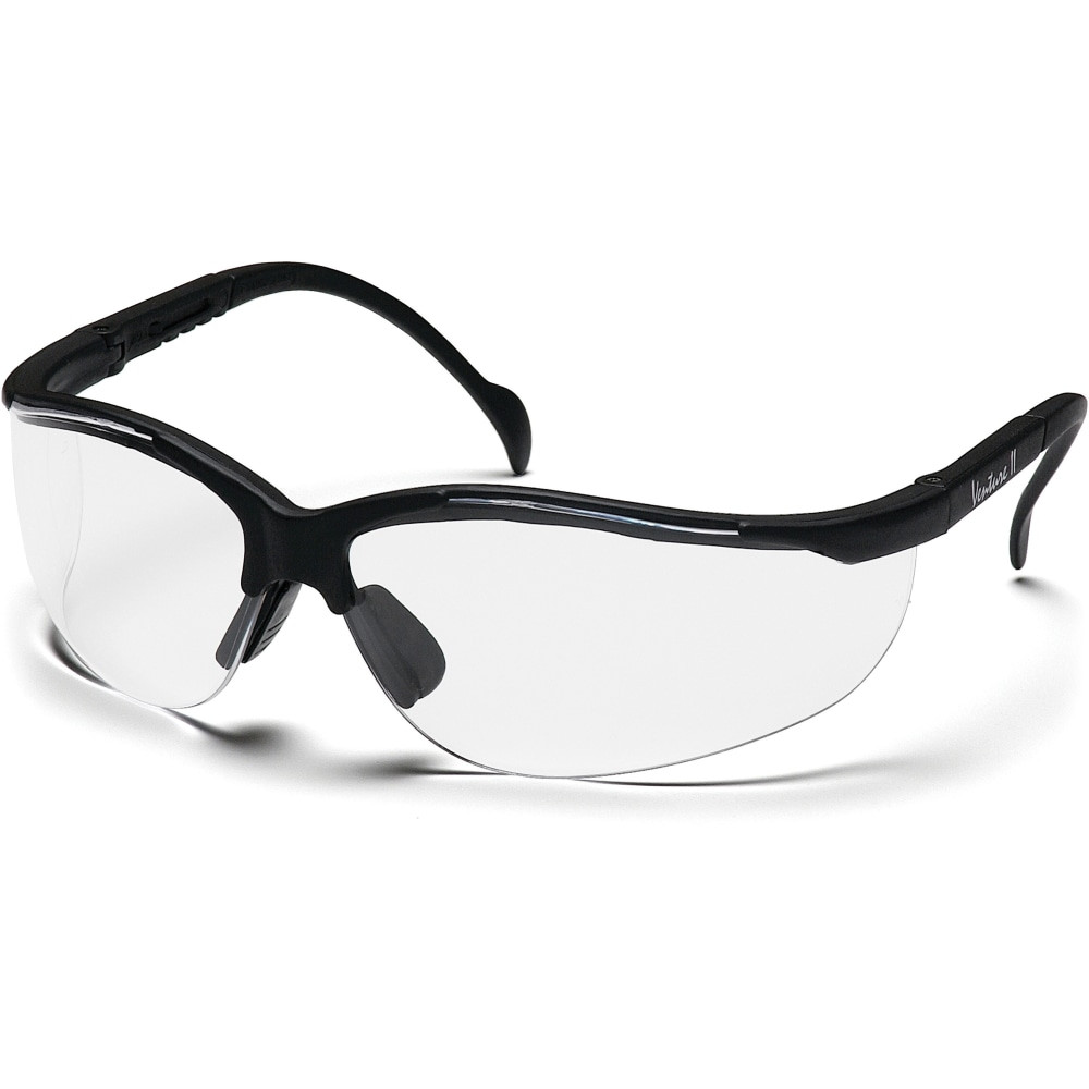 IMPACT PRODUCTS INC. ProGuard 8301000  830 Series Style Line Safety Eyewear - Ultraviolet Protection - Polycarbonate - Clear, Black - Comfortable, Lightweight, Adjustable Temple, Comfortable - 1 Each