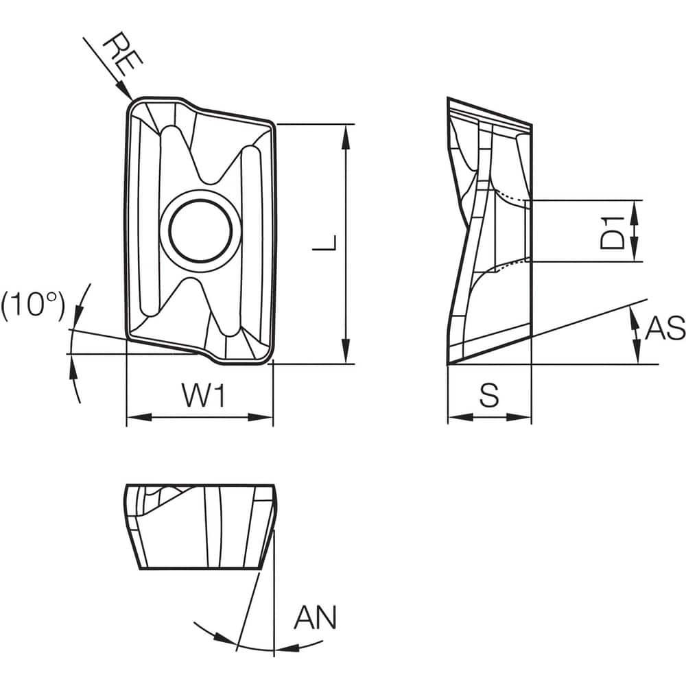 Kyocera TSP01003 Milling Insert: TN100M, Cermet