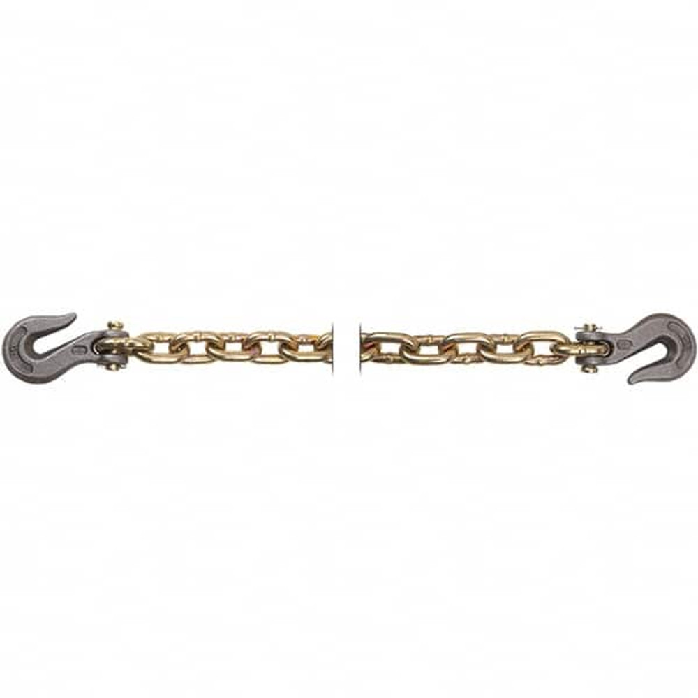 Peerless Chain 8610107 Welded Chain; Load Capacity (Lb. - 3 Decimals): 11300; Product Service Code: 4010; Link Type: Transport Chain Assembly w/Clevis Hooks; Chain Grade: 70; Overall Length: 20 in; 20 mm; 20 ft; 20 cm; 20 yd; 20 m; Type: Transport Ch