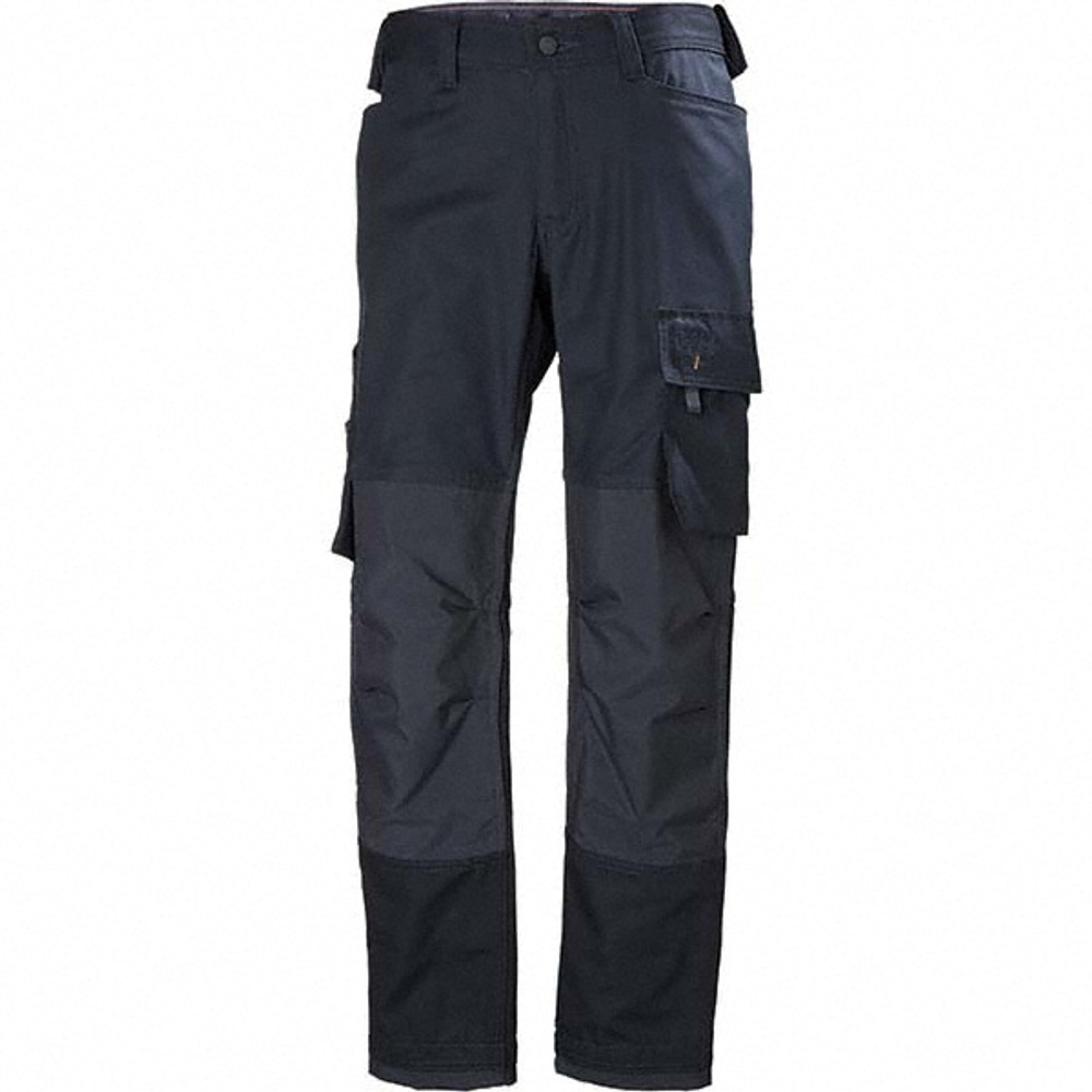 Helly Hansen 77468_590-34/34 Work Pants: General Purpose, Cotton & Polyester, Navy, 34" Waist, 34" Inseam Length