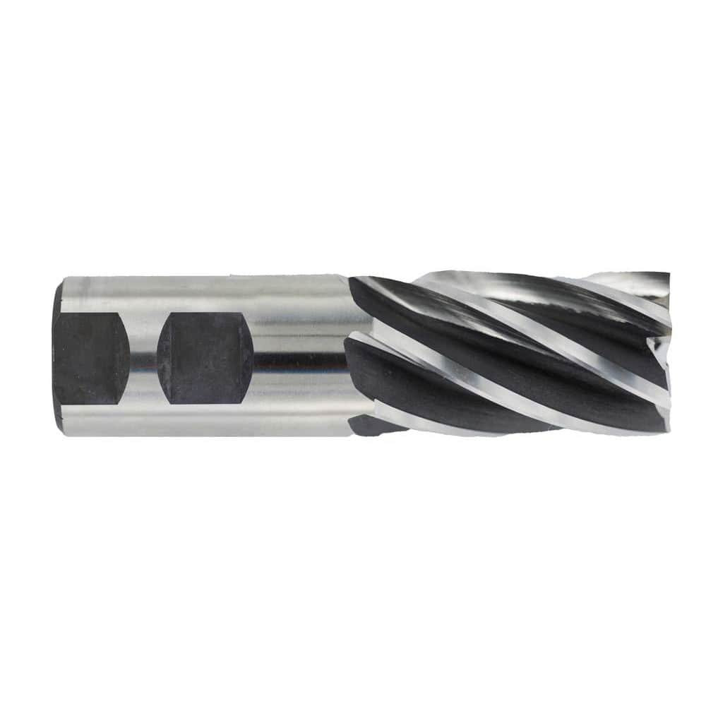 Melin Tool 15106 Square End Mill: 1-1/2'' Dia, 2'' LOC, 1'' Shank Dia, 4-1/2'' OAL, 6 Flutes, Cobalt