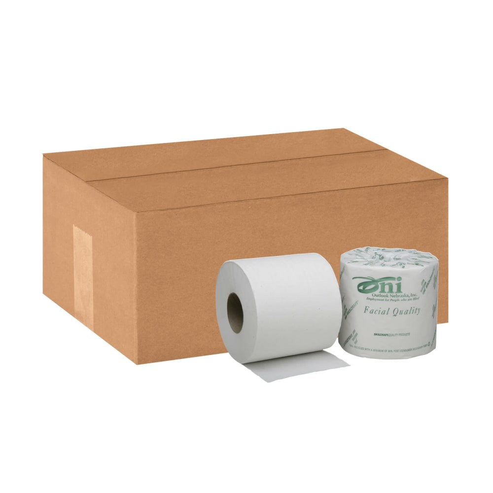 NATIONAL INDUSTRIES FOR THE BLIND SKILCRAFT 3800690  ONI 2-Ply 100% Recycled Toilet Paper, 500 Sheets Per Roll, Pack Of 80 Rolls (AbilityOne 8540-01-380-0690)