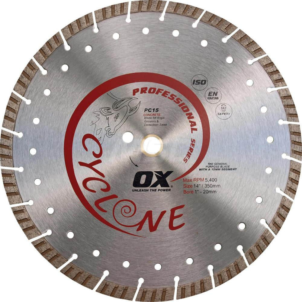 Ox Tools OX-PC15-4 Wet & Dry Cut Saw Blade: 4" Dia, 5/8 & 7/8" Arbor Hole