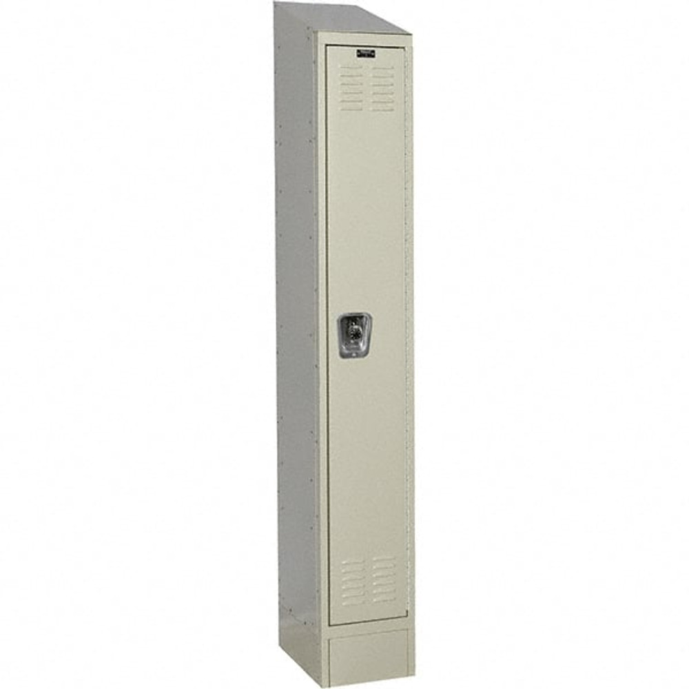 Hallowell URB1288-1ASB-PT 1-Wide Locker: 12" Wide, 17" Deep, 78" High, Padlock