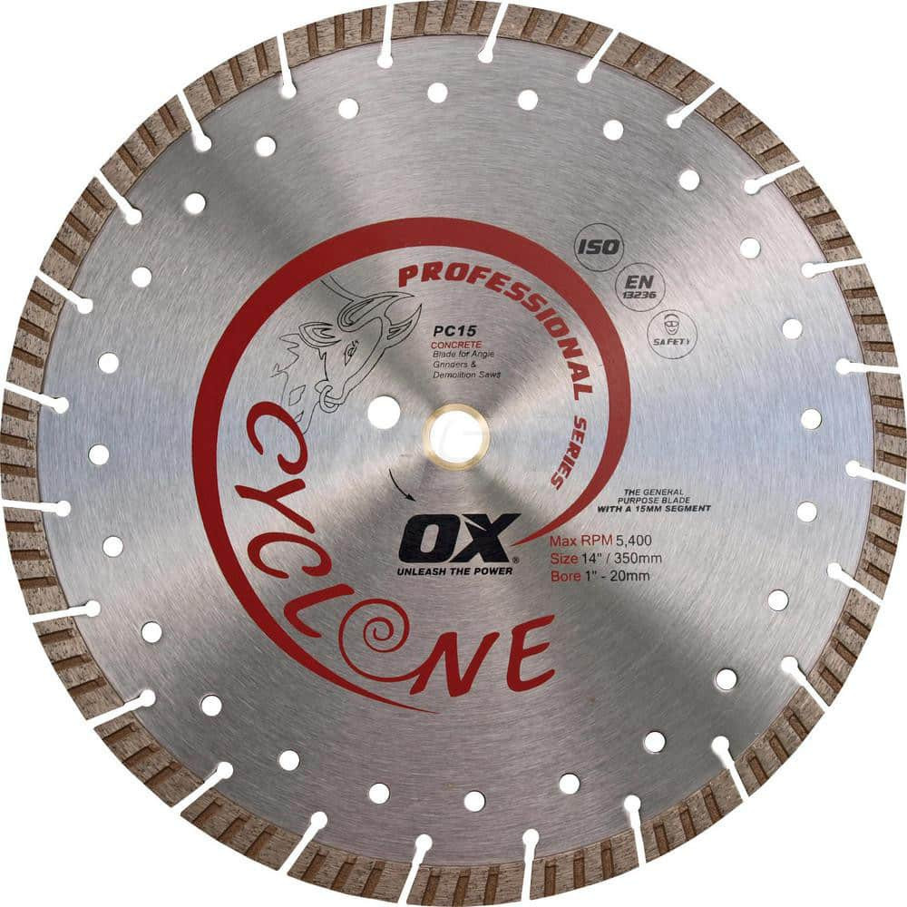 Ox Tools OX-PC15-9 Wet & Dry Cut Saw Blade: 9" Dia, 5/8 & 7/8" Arbor Hole