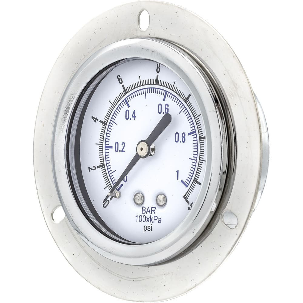 PIC Gauges 104D-254B Pressure Gauges; Gauge Type: Utility Gauge ; Scale Type: Dual ; Accuracy (%): 3-2-3% ; Dial Type: Analog ; Thread Type: 1/4" MNPT ; Bourdon Tube Material: Bronze