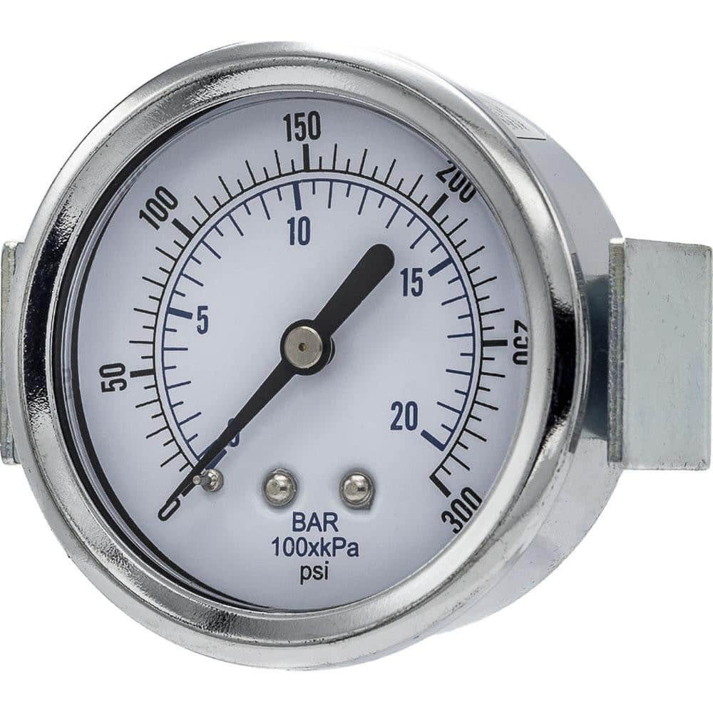 PIC Gauges 103D-258H Pressure Gauges; Gauge Type: Utility Gauge ; Scale Type: Dual ; Accuracy (%): 3-2-3% ; Dial Type: Analog ; Thread Type: NPT ; Bourdon Tube Material: Bronze