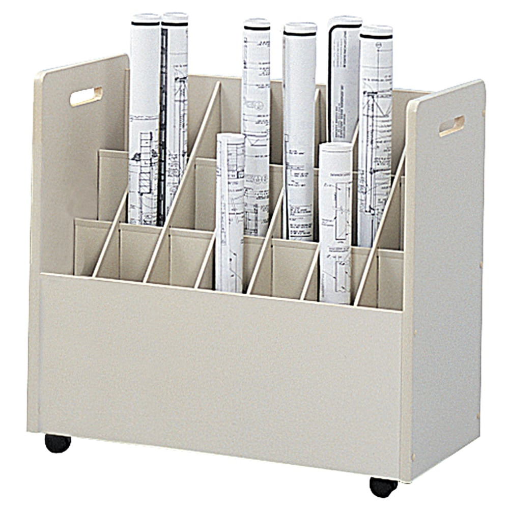 SAFCO PRODUCTS CO Safco 3043  Mobile Roll File, 21 Compartments, 3 3/4in Tubes