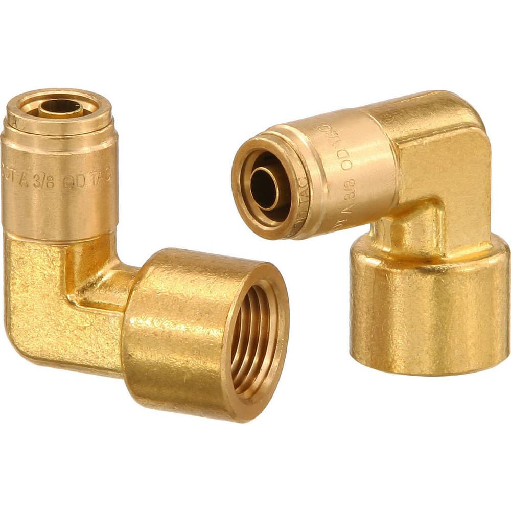 PRO-SOURCE PC70-DOT-42 Metal Push-To-Connect Tube Fittings; Connection Type: Push-to-Connect x FNPT ; Material: Brass ; Tube Outside Diameter: 1/4 ; Maximum Working Pressure (Psi - 3 Decimals): 250.000 ; Standards: DOT ; Thread Type: NPT