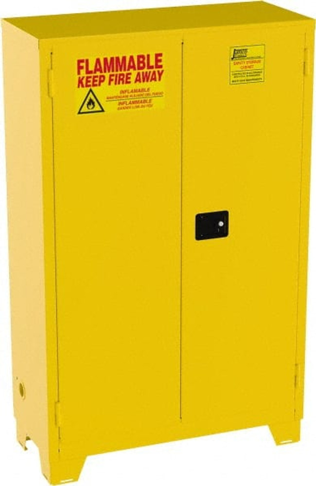 Jamco FM45-YP Double Wall Cabinet Cabinet: Manual Closing, 2 Shelves, Yellow