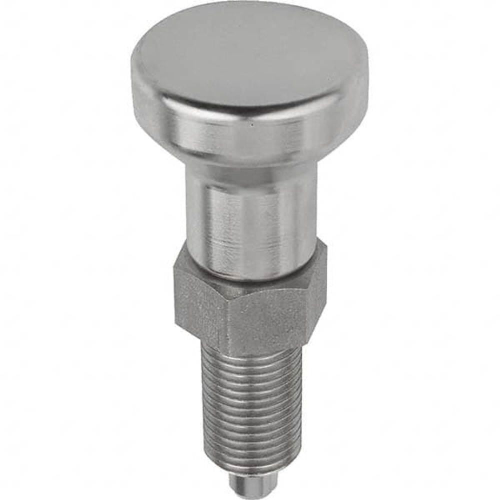 KIPP K0632.001903AJ 1/4-28, 10mm Thread Length, 3mm Plunger Diam, Hardened Locking Pin Knob Handle Indexing Plunger