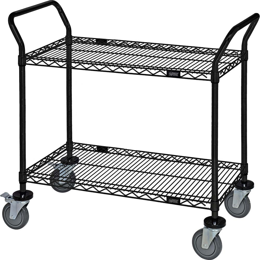 Quantum Storage WRC-2442BK-2 Utility Cart: Steel, Black