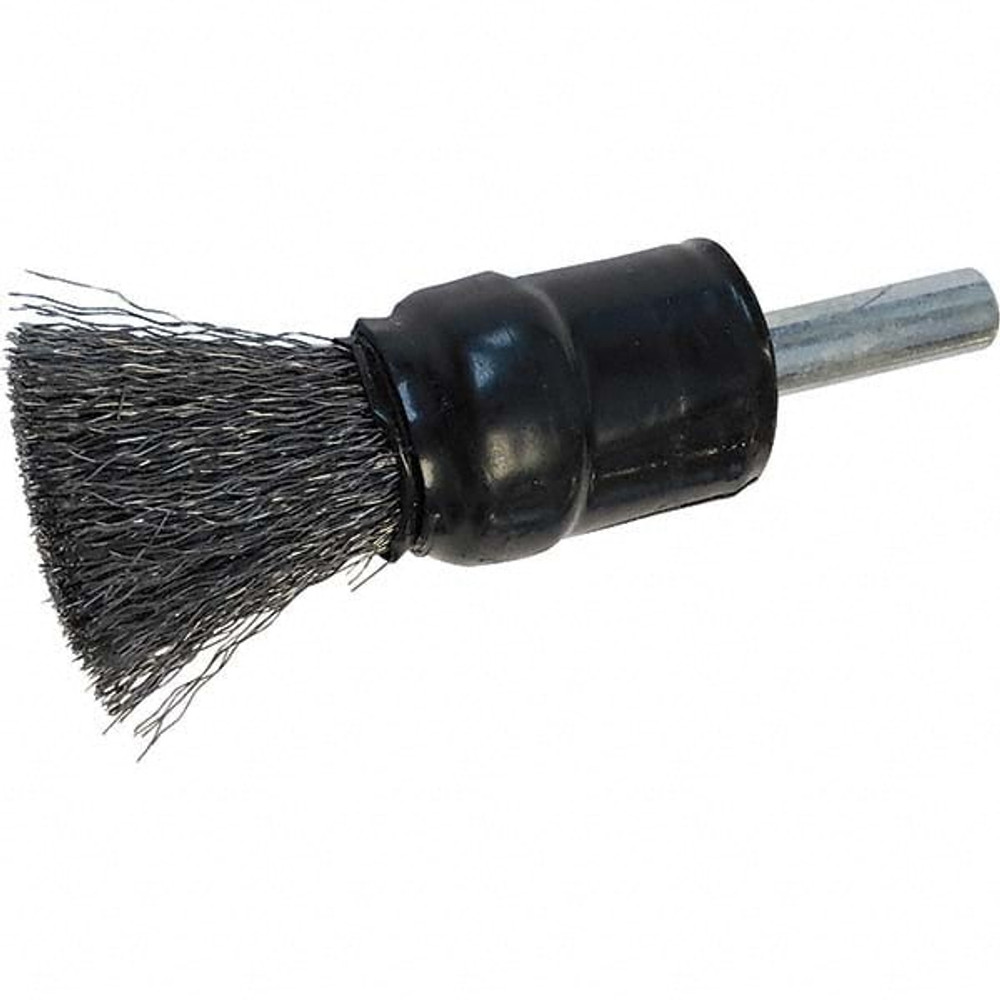 Osborn 0003013100 End Brushes: 1/2" Dia, Stainless Steel, Crimped Wire