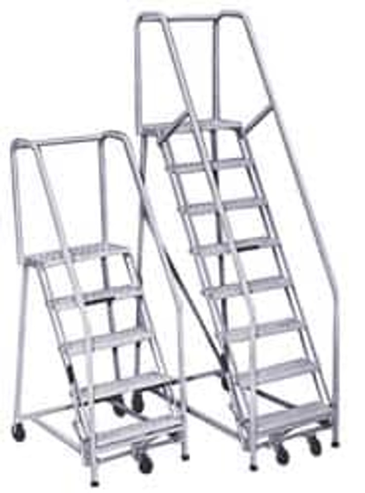 PW Platforms BS7SH35 KD Steel Rolling Ladder: 7 Step