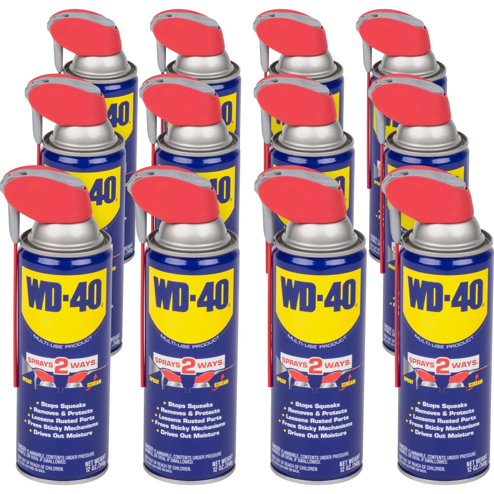 PACKAGING DYNAMICS WDF490057CT WD-40 Multi-use Product Lubricant - 12 fl oz - Corrosion Resistant, Rust Resistant - 12 / Carton