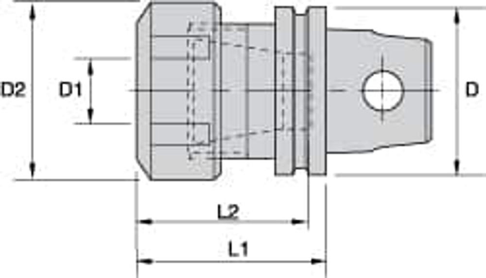 Kennametal 1013520 Collet Chuck: 0.51 mm Capacity, ER Collet, Modular Connection Shank