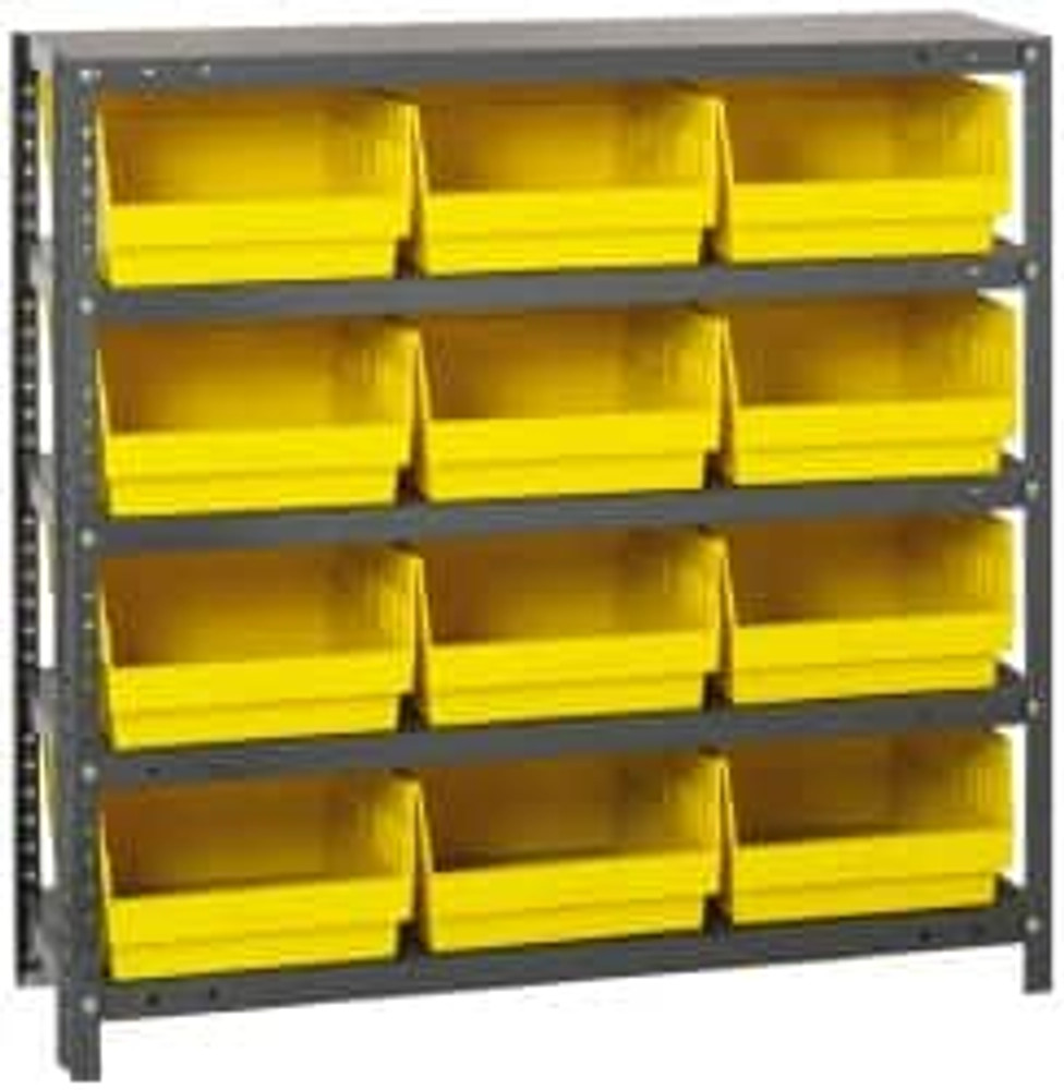 Quantum Storage 1839-210YL 12 Bin Store-More Shelf Bin System