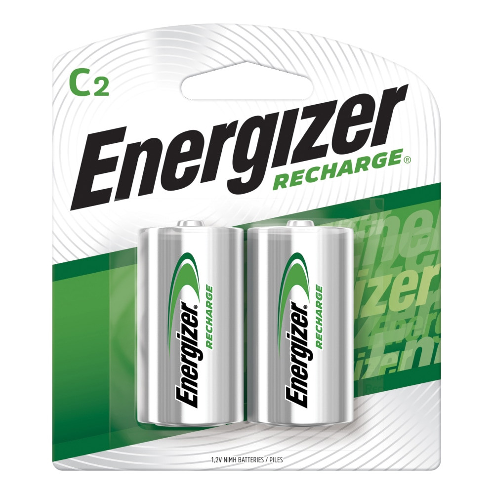 ENERGIZER BRANDS LLC NH35BP-2 Energizer Rechargeable NiMH C Batteries, Pack Of 2