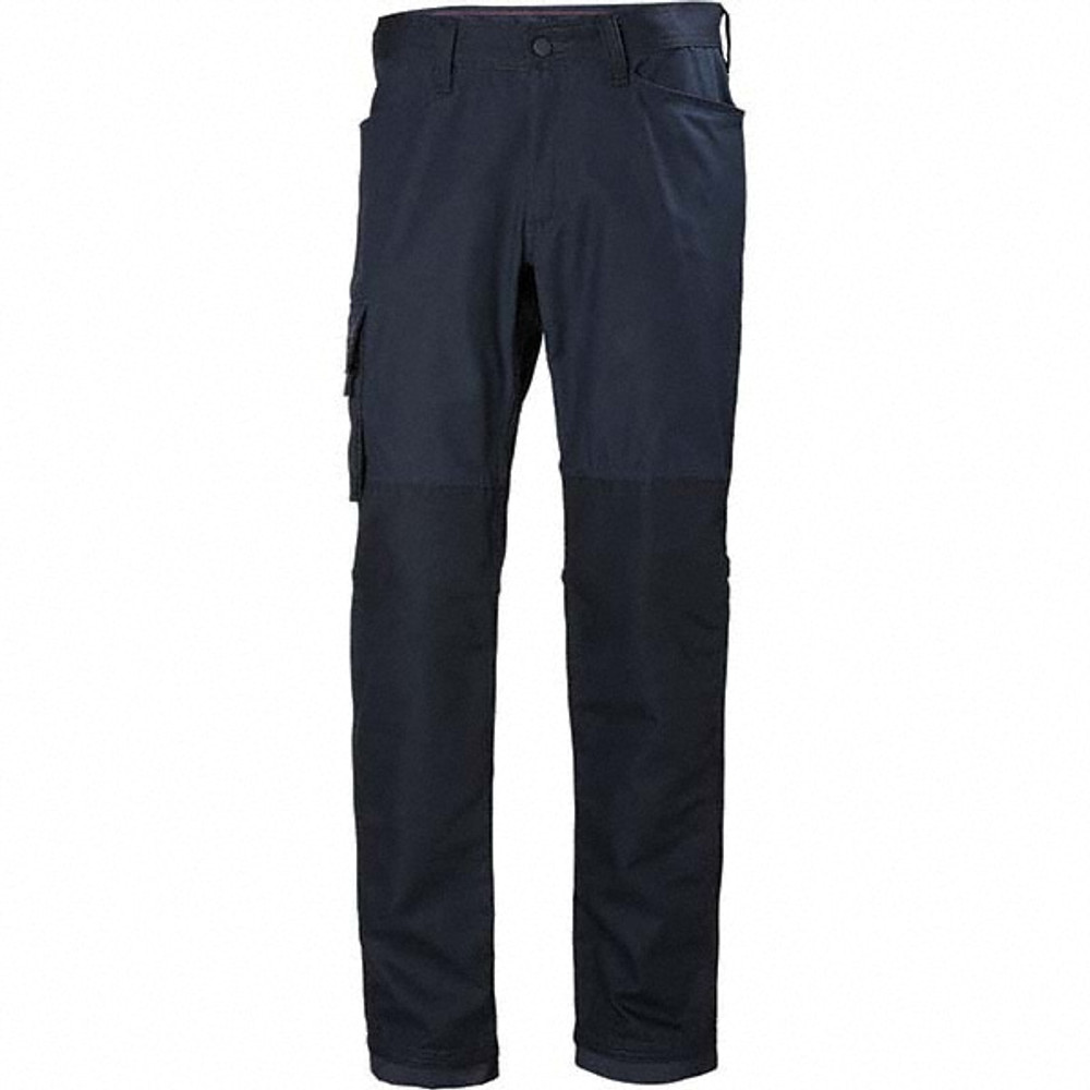 Helly Hansen 77466_590-34/34 Work Pants: General Purpose, Cotton & Polyester, Navy, 34" Waist, 34" Inseam Length