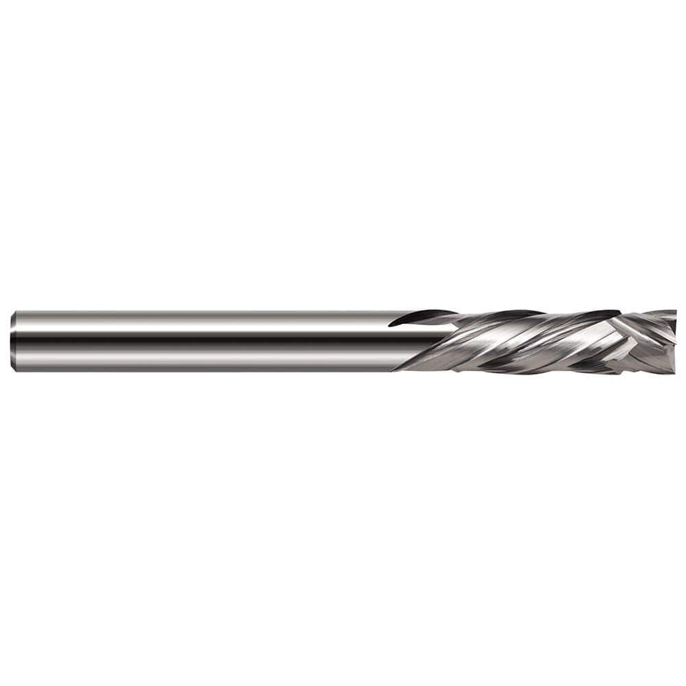 Harvey Tool 993716 Square End Mill: 1/4'' Dia, 3/4'' LOC, 1/4'' Shank Dia, 2-1/2'' OAL, 4 Flutes, Solid Carbide