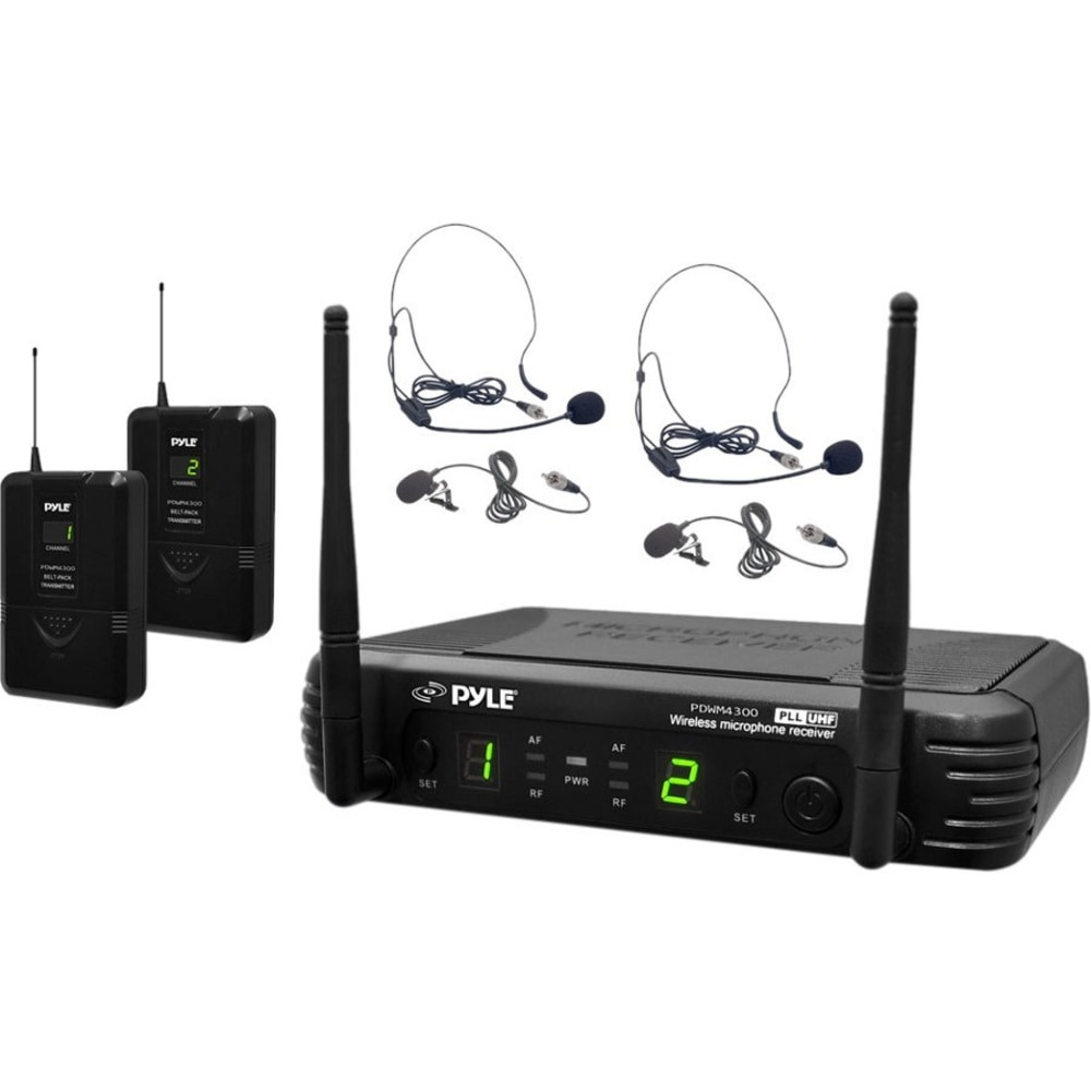 SOUND AROUND INC. Pyle PDWM3400  Pro Premier PDWM3400 Wireless Microphone System, 10-3/4in