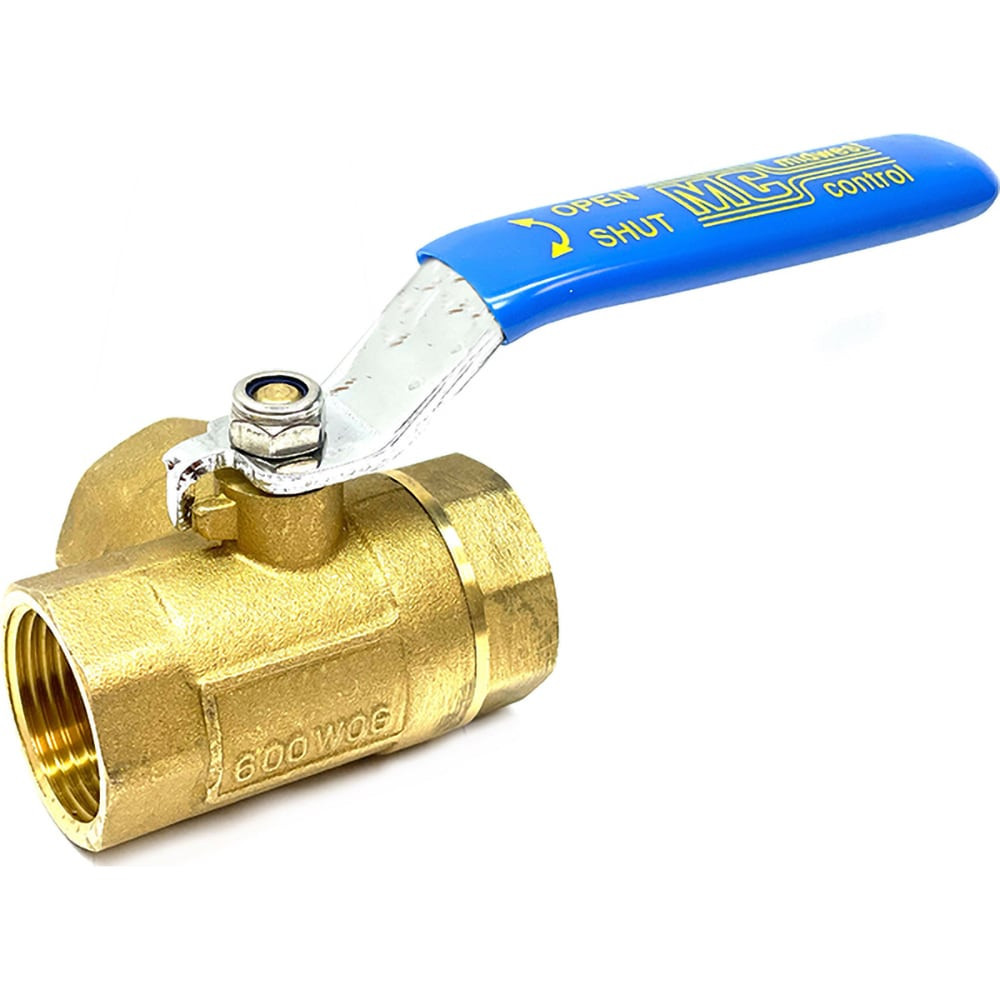 Midwest Control TWB-100 Standard Manual Ball Valve: 1" Pipe, Standard Port, Brass