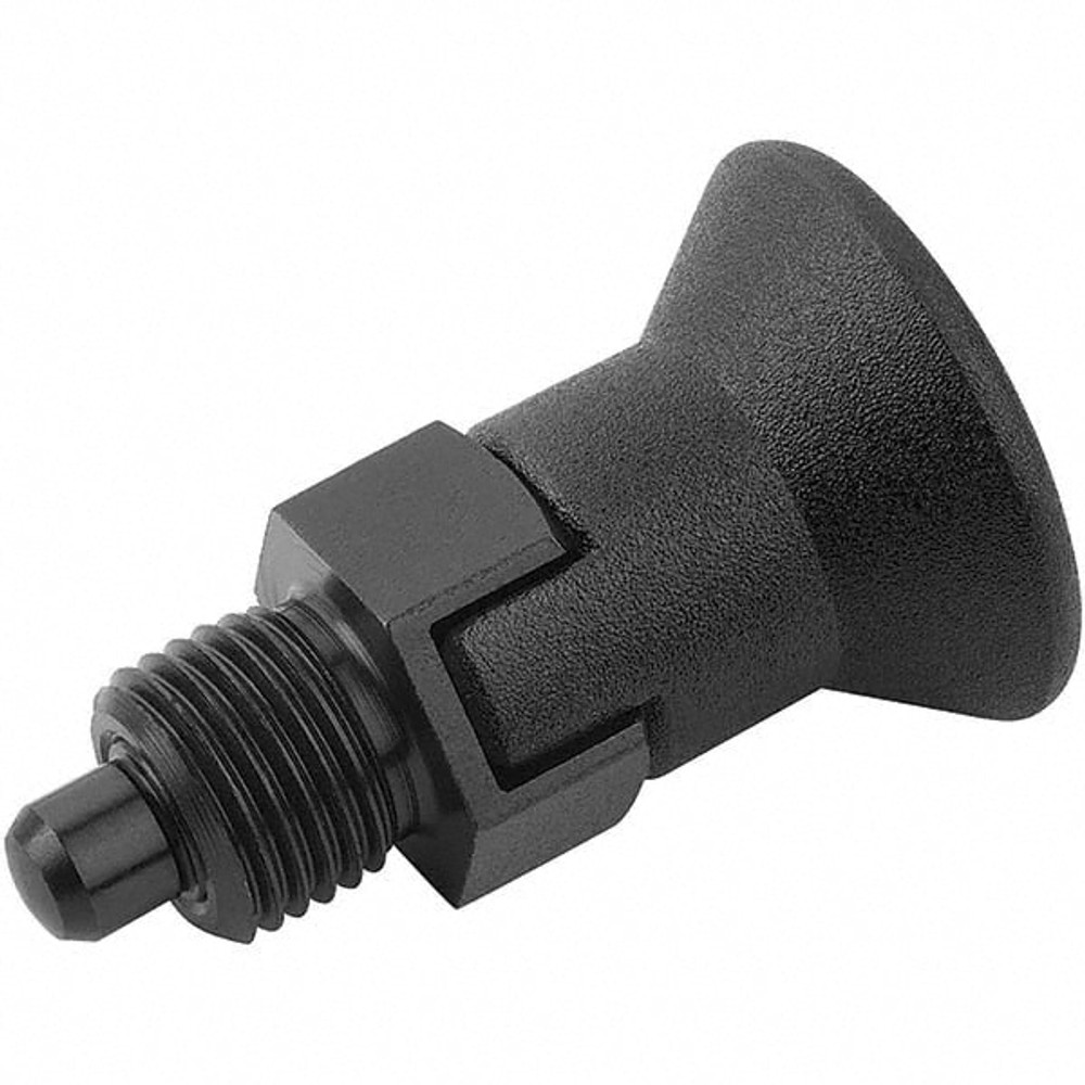 KIPP K0631.7004 M8x1, 6mm Thread Length, 4mm Plunger Diam, Hardened Locking Pin Knob Handle Indexing Plunger