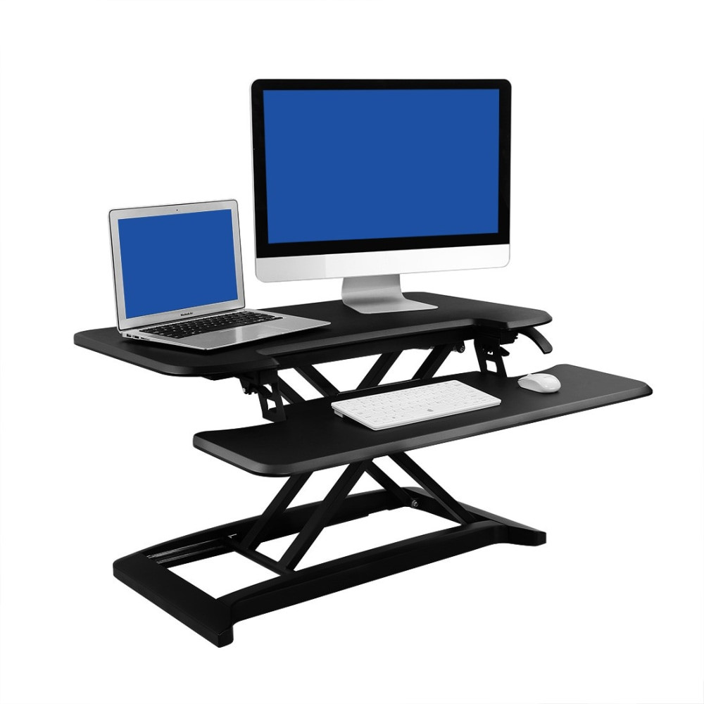 ZOXOU INC. FlexiSpot M7MB  AlcoveRiser Sit-To-Stand Desk Converter, 35inW, Black