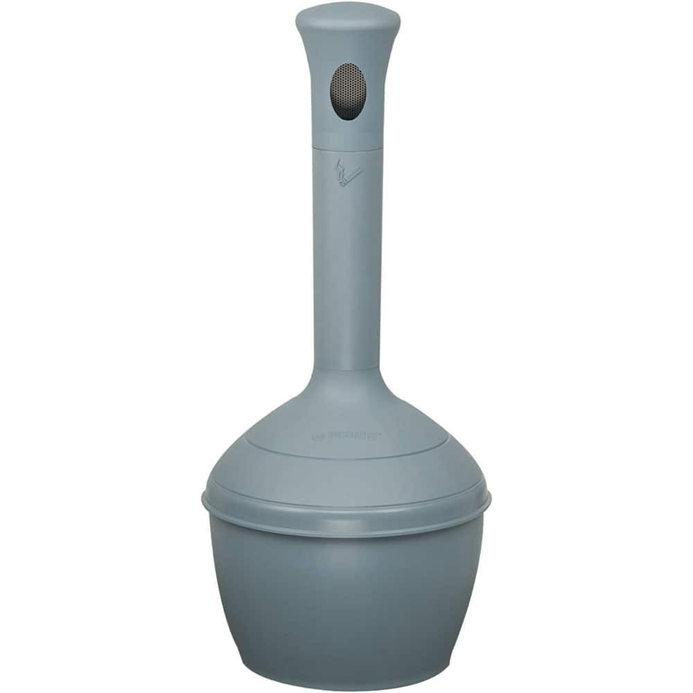 Justrite. 268501 Cigarette-Waste Receptacles & Butt Cans; Type: Cigarette/Cigar Receptacle; Material: Polyethylene; Volume Capacity (Gal.): 4.00; Wall Mount: No; Height (Decimal Inch): 38.000000; Diameter (Inch): 12; Diameter (cm): 30.50; Color/Finis