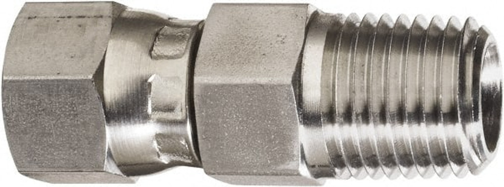 Made in USA JS-24-C Stainless Steel Flared Tube Connector: 1-1/2" Tube OD, 1-7/8-12 Thread, 37 ° Flared Angle