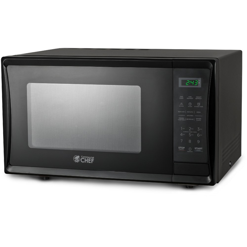 W APPLIANCE COMPANY LLC CHM11MB Commercial Chef 1.1 Cu. Ft. 1000W Countertop Microwave Oven, Black